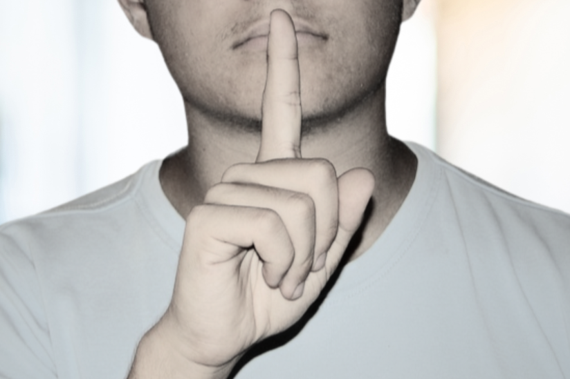 Konflikte sind Chancen Schwarz-weiße Zeichnung mit Worten zum Thema Konflikt, darunter Stress und Sicherheit.